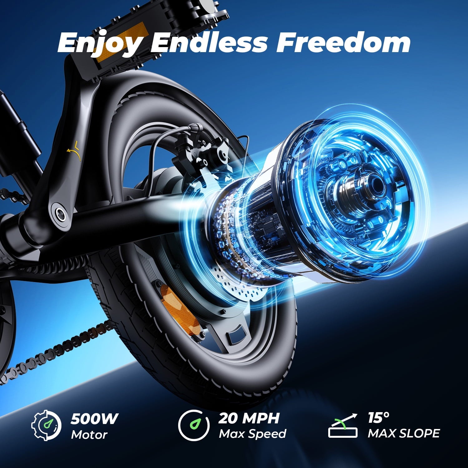 iSinwheel 14 Foldable Electric Bicycle for Adults,500W 42V 10Ah Electric Bike,LCD,20MPH Commuter E Bike for Teen