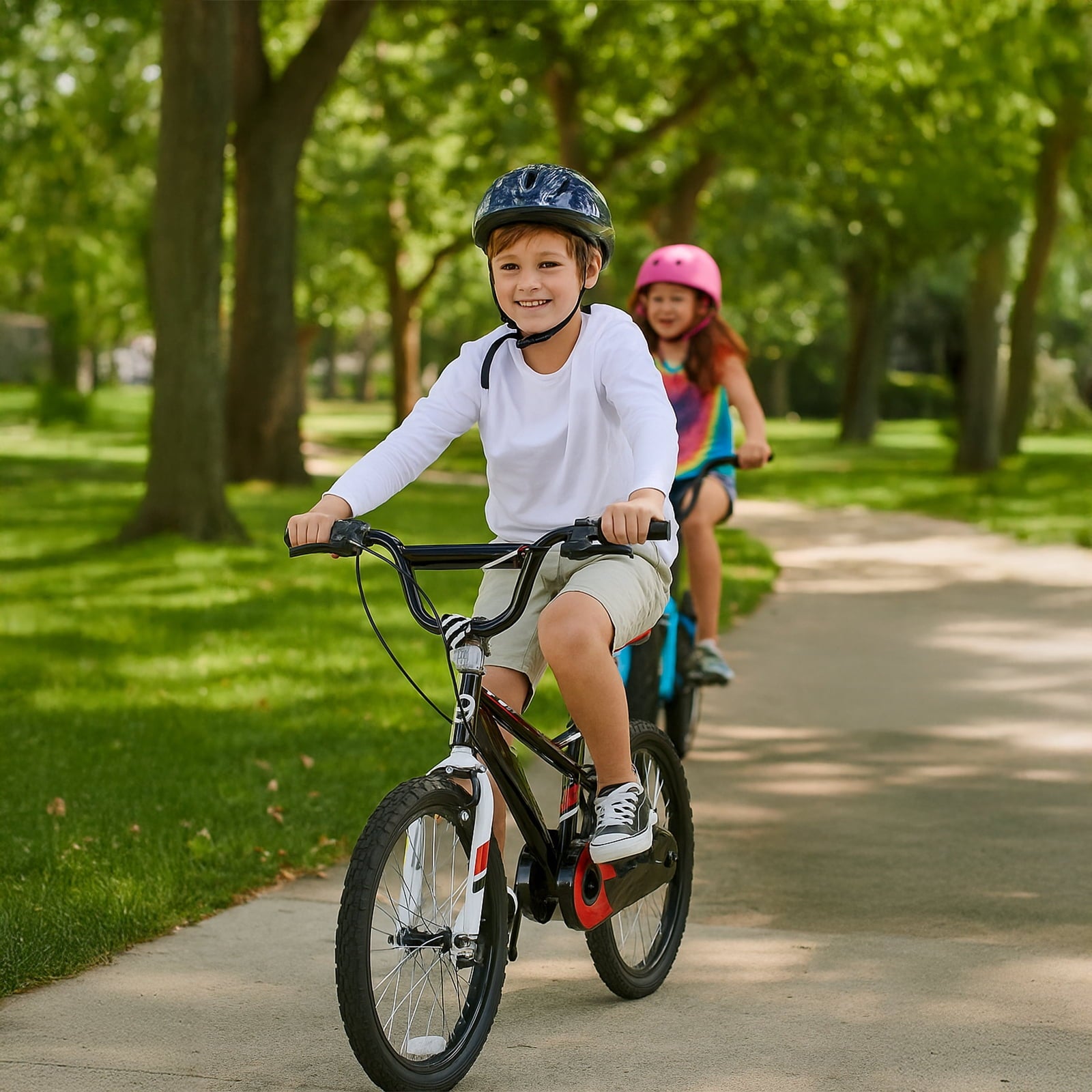 Anlibatt Kids Bike Boy Bicycle 16 inch for Children Age 4-6 Years Old Height 38-48 in Toddler Cycling Dual Hand Brakes Blue Sport Bikes