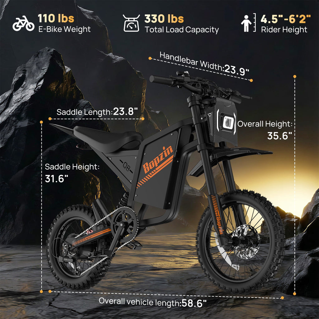 Electric Dirt Bike for Adults/Teens,Peak 2600W,Anti Theft Alarm Electric Motorcycle,60V 23AH,Max 100 Miles Removabale Battery,14/12 Tire Mountain Bike UL2849