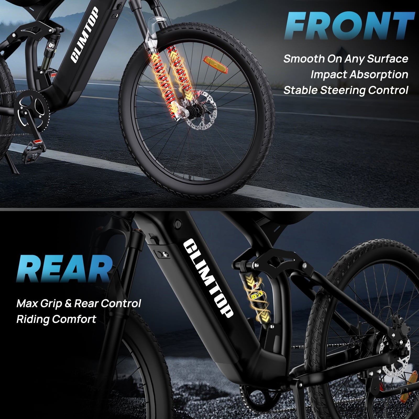 Electric Dirt Bike for Adults/Teens,Peak 2600W,Anti Theft Alarm Electric Motorcycle,60V 23AH,Max 100 Miles Removabale Battery,14/12 Tire Mountain Bike UL2849