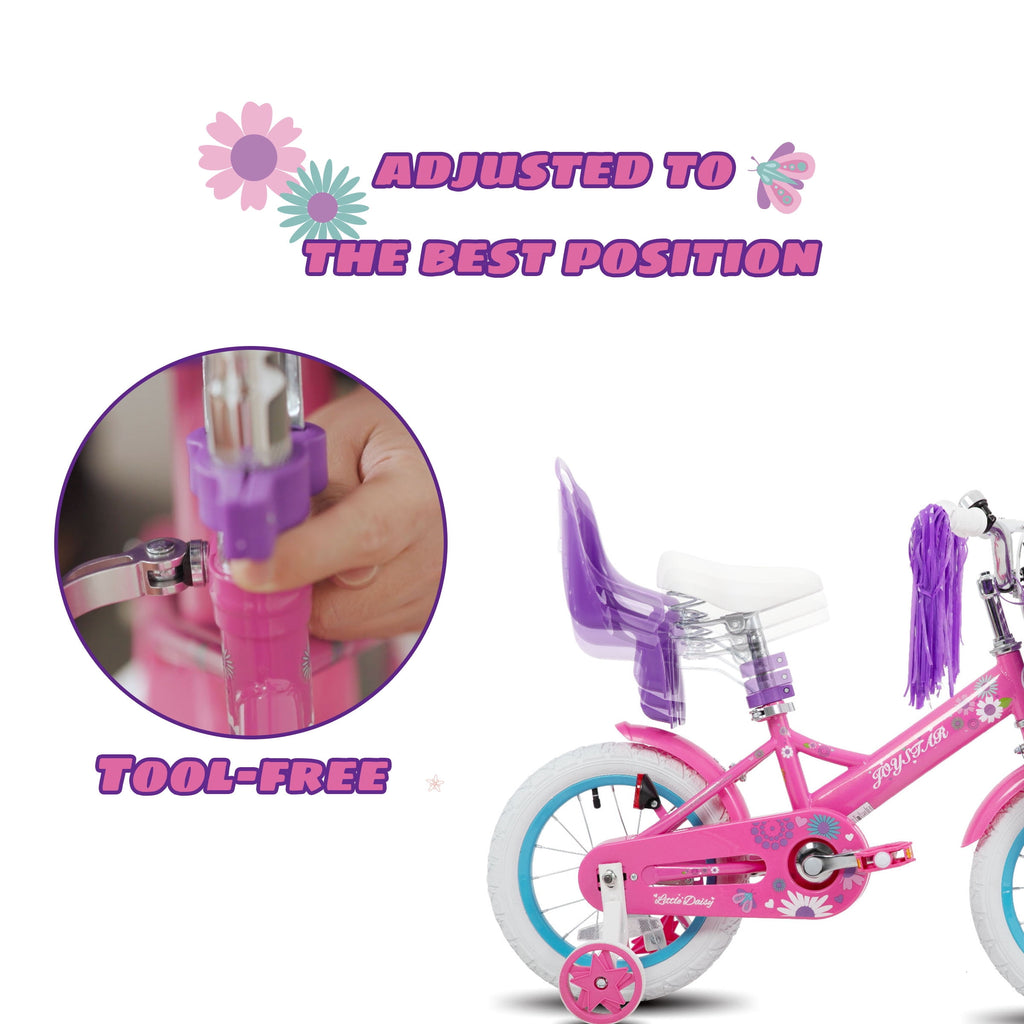 JOYSTAR Little Daisy 14 Inch Kids Bike for 3 4 5 Years Girls with Handbrake Children Princess Bicycle with Training Wheels Basket Streamer Toddler Cycle Bikes Blue
