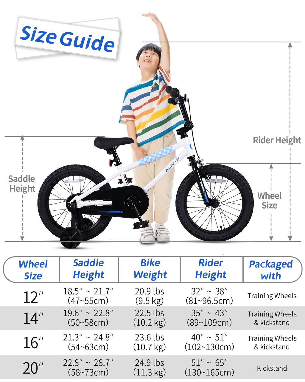 Vollsch BMX Style Kids Bike for 2-8 Years Old Boys Girls 16 Inches Toddlers Bicycle with Coaster Brake Training Wheels, Black