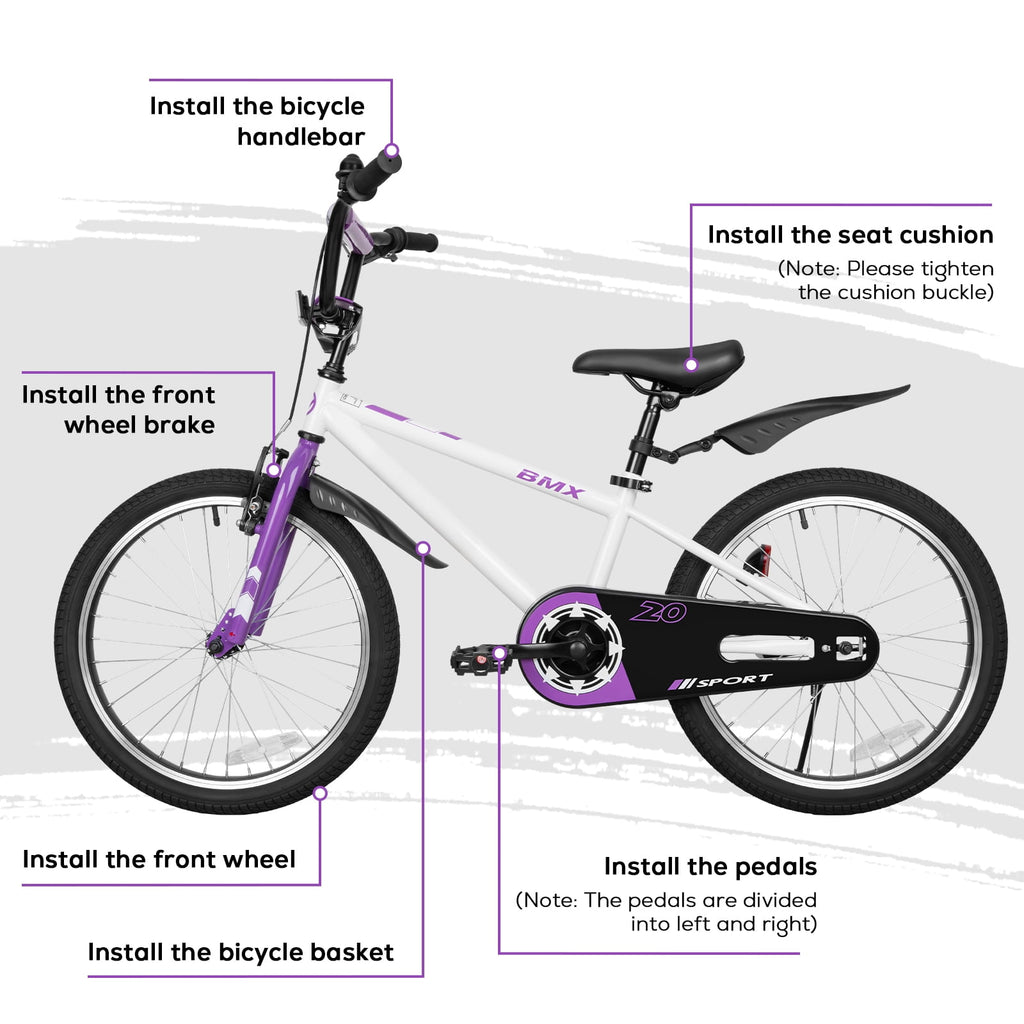 Hykolity Kids Bikes, 16 Inch BMX Style Boy's Bicycle Ages 4-6 Years Old, Kids Bicycle for Boys Girls with Training Wheels, Adjustable Seat, Front and Rear Fender, Black