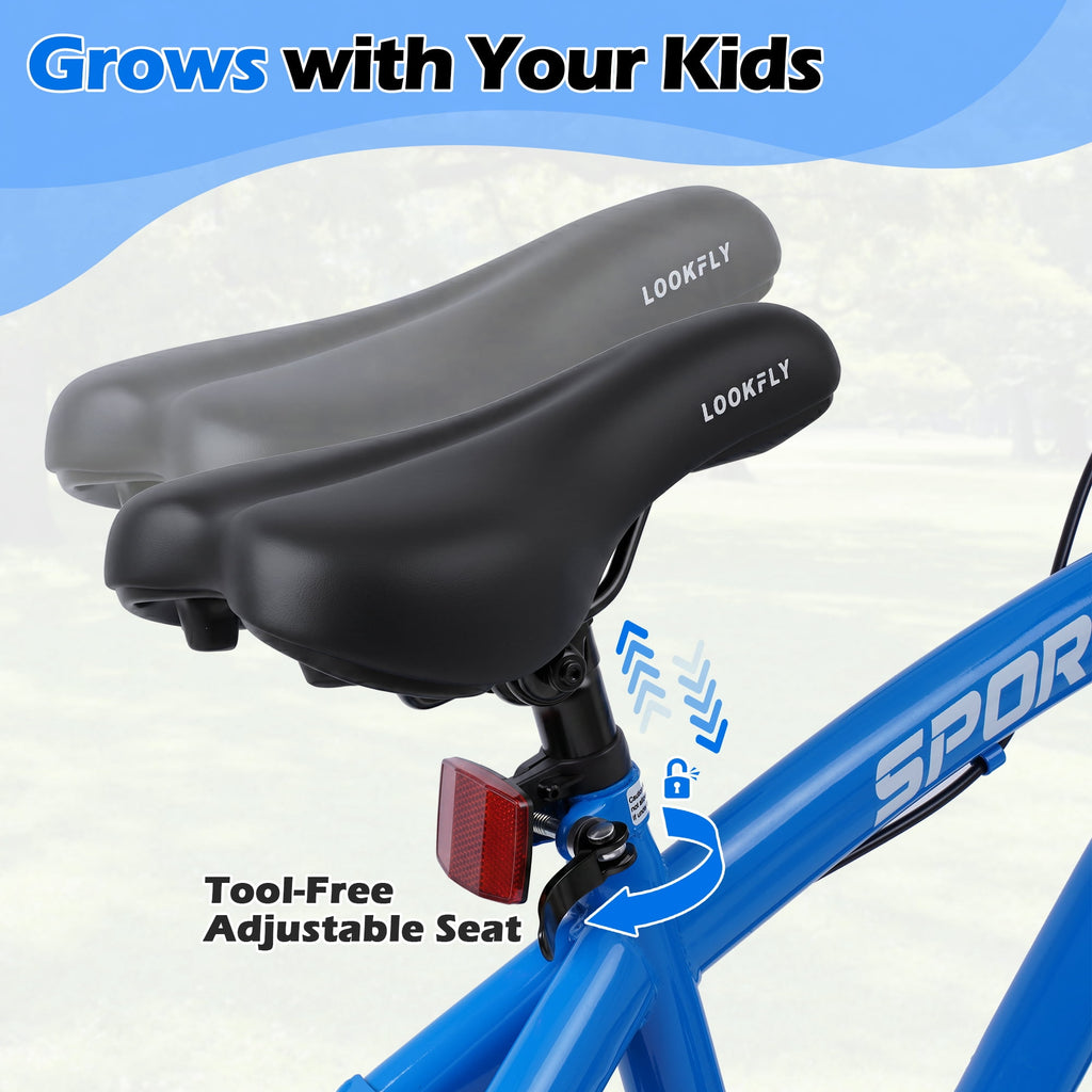 Enjoyrun 14 Kids Bike,Bike for Boys and Girls with Training Wheels,Children's Bicycles for Ages 3–7,Blue