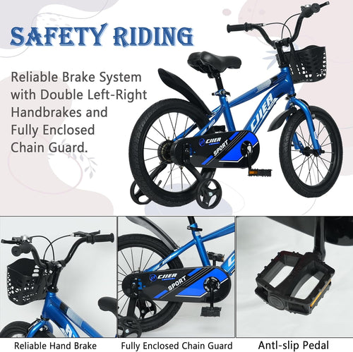 14 Kids Bikes for Girls and Boys, DEYGIA Kids' Bicycles with Training Wheels, Ages 3-5 Years