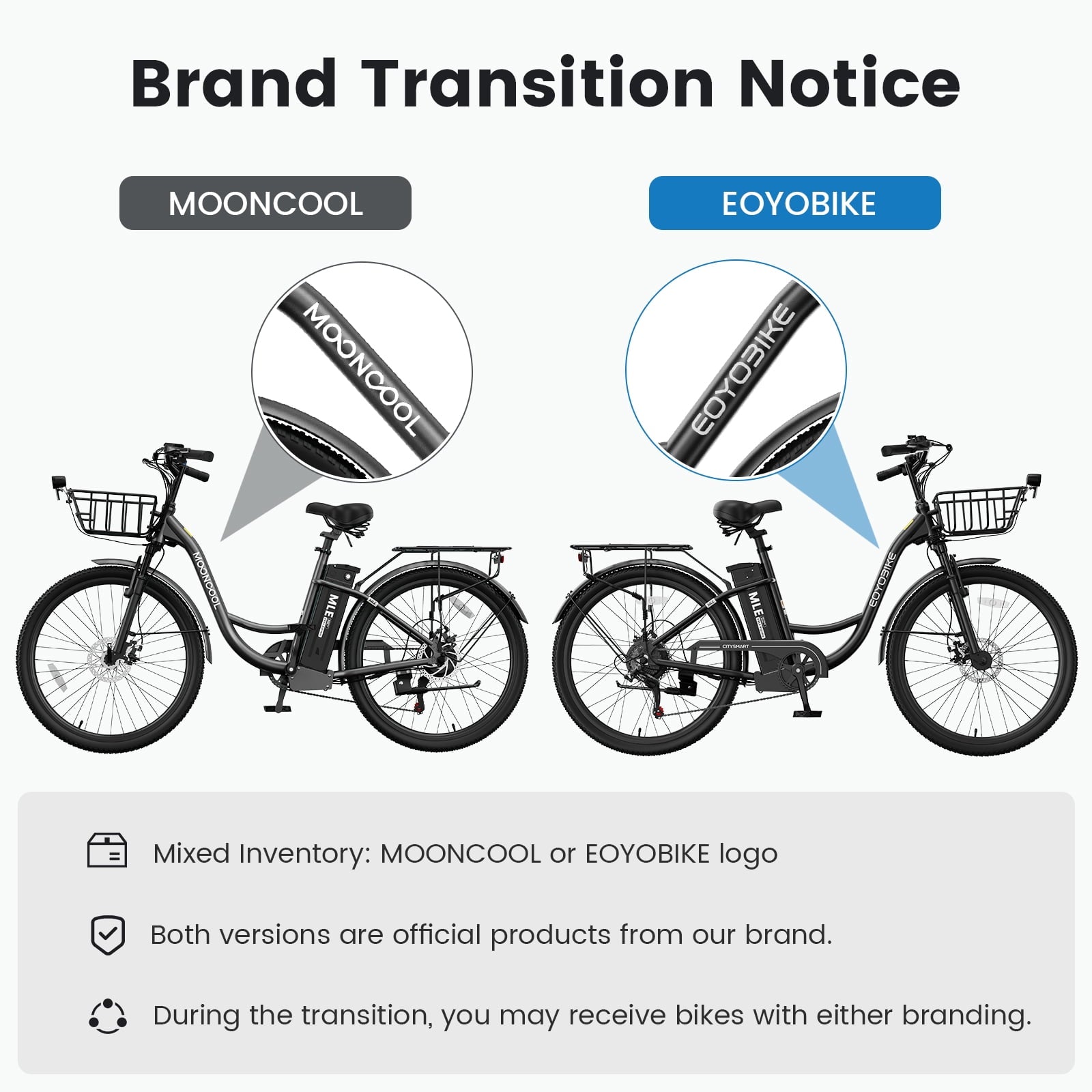 MOONCOOL Electric Bicycle for Adults 350W , 7-Speed Ebike with 36V 10.4Ah Removable Battery， 40 Miles Range , 20 mph Electric Commuter Bike for Women Men