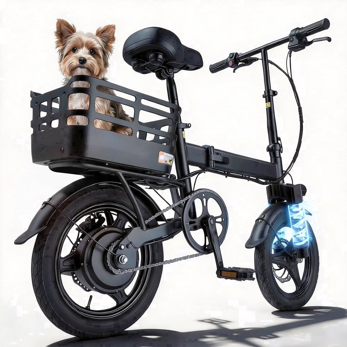 Electric Folding Bike for Teenager and Adults, 12AH Removable Battery 14 Electric Bike 500W Motor, 20+ Miles Range, Mini Ebike for City Commuter, UL2849
