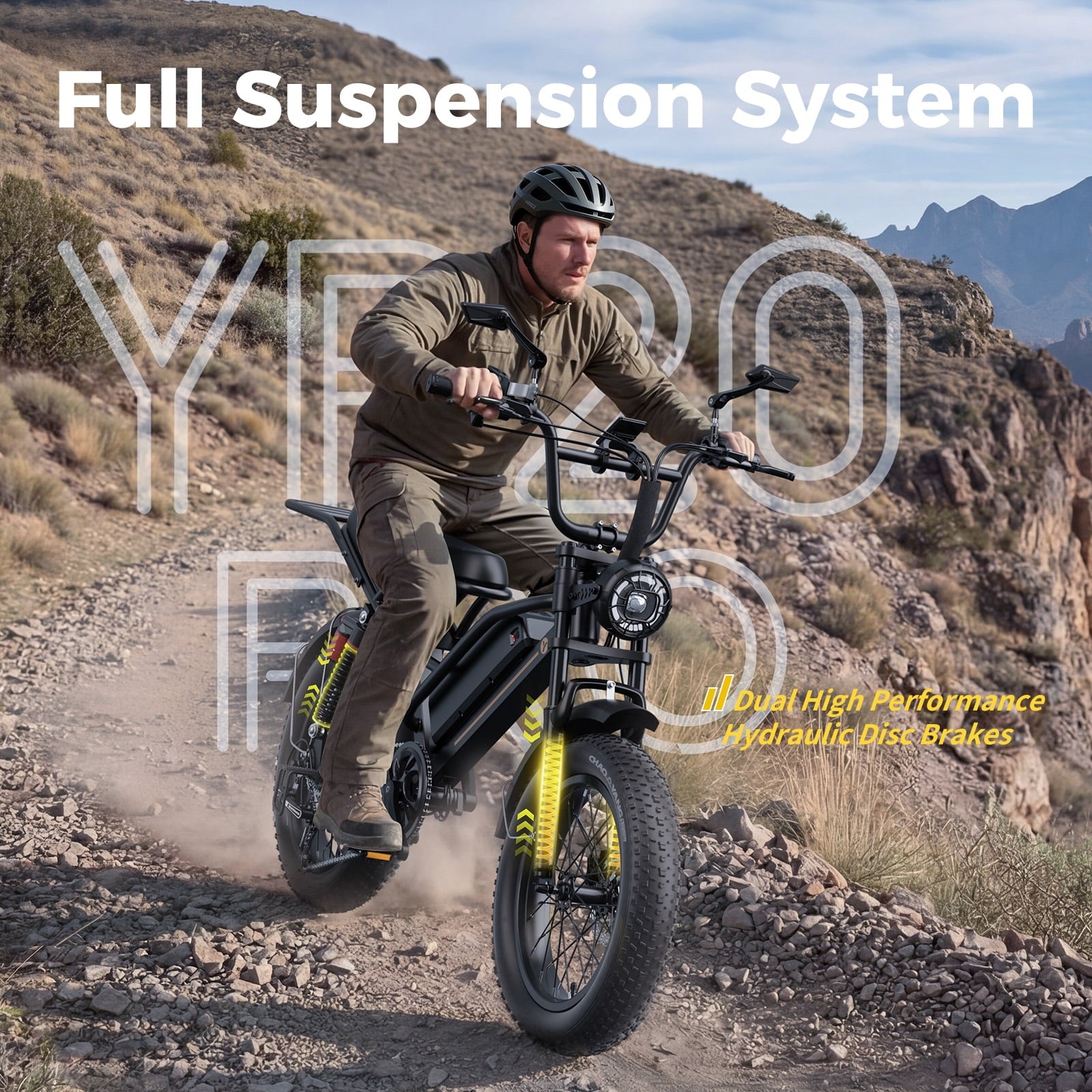 Jasion YR16 Electric Bike for Adults, 500W Motor 48V 12.5AH Removable Battery E-Mountain Bike, 16 Fat Tire Off-Road Electric Dirt Bike, 55 Miles Ebike for Teens, UL2849