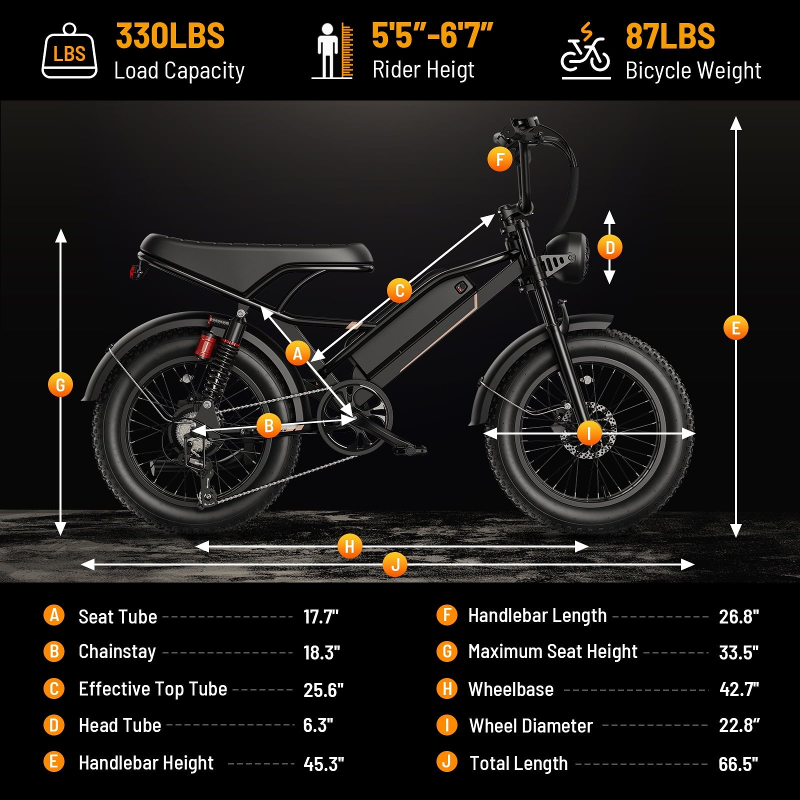 Jasion YR16 Electric Bike for Adults, 500W Motor 48V 12.5AH Removable Battery E-Mountain Bike, 16 Fat Tire Off-Road Electric Dirt Bike, 55 Miles Ebike for Teens, UL2849