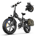1500W Peak Folding Electric Bike for Adults, 48V 25Ah UL 2849 Certified Battery, 20x4 Fat Tire E-Mountain Bicycle, Shimano 7-Speed, Rear Rack, Up to 30MPH, Black