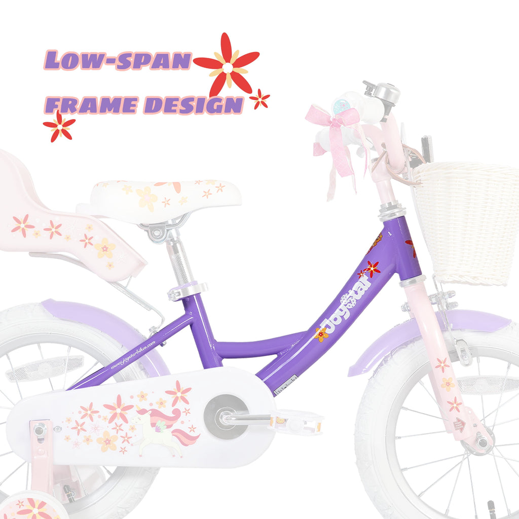 Joystar Unicorn 12inch Girls' Bike, Purple