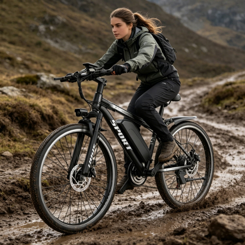 1200W Adult Electric Mountain Bike, 48V 10A Removable Battery-65 Miles, 26 Professional Shock Absorbing Tires,30MPH Off-Road Motorcycle,7 Speed Ebike,UL2849