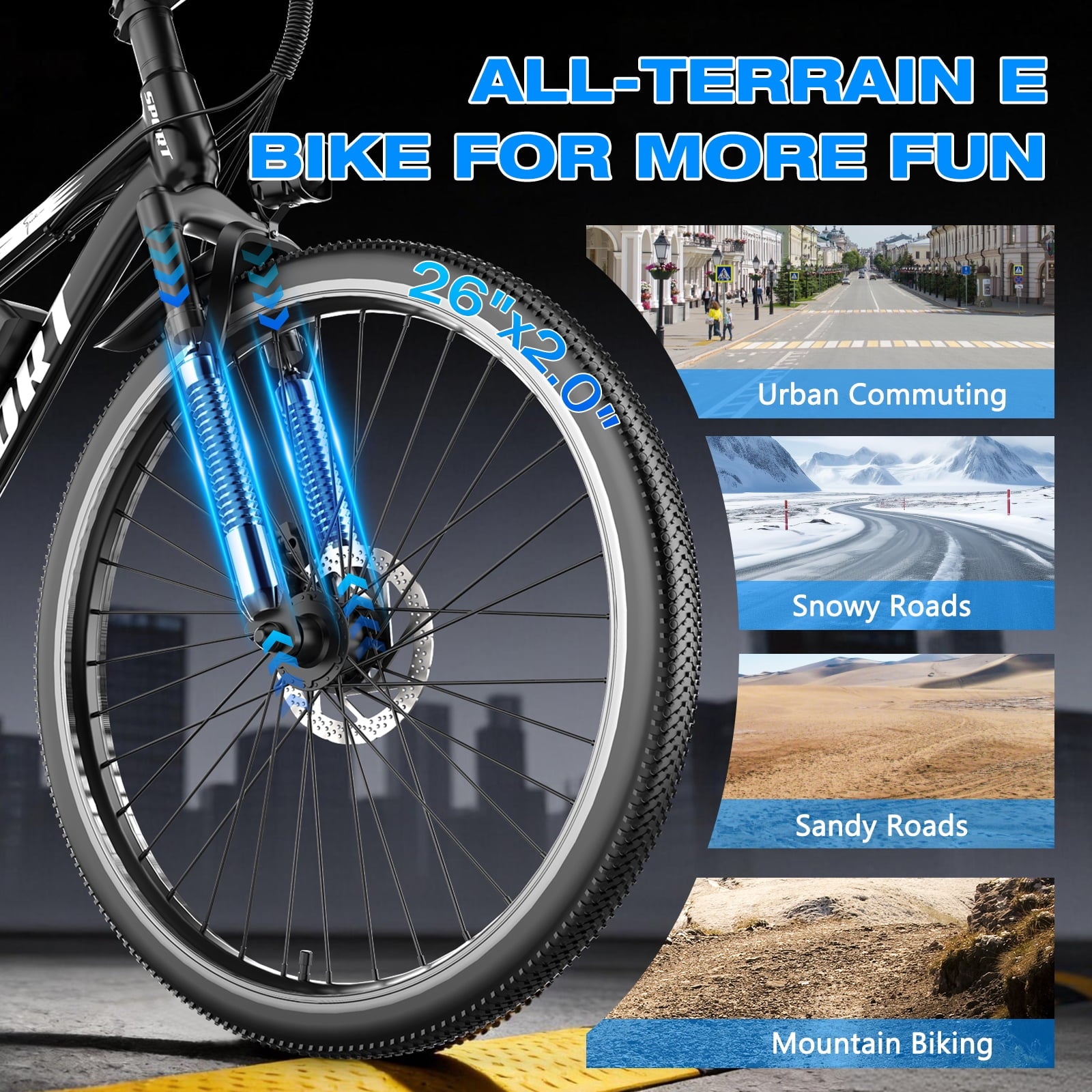 1200W Adult Electric Mountain Bike, 48V 10A Removable Battery-65 Miles, 26 Professional Shock Absorbing Tires,30MPH Off-Road Motorcycle,7 Speed Ebike,UL2849