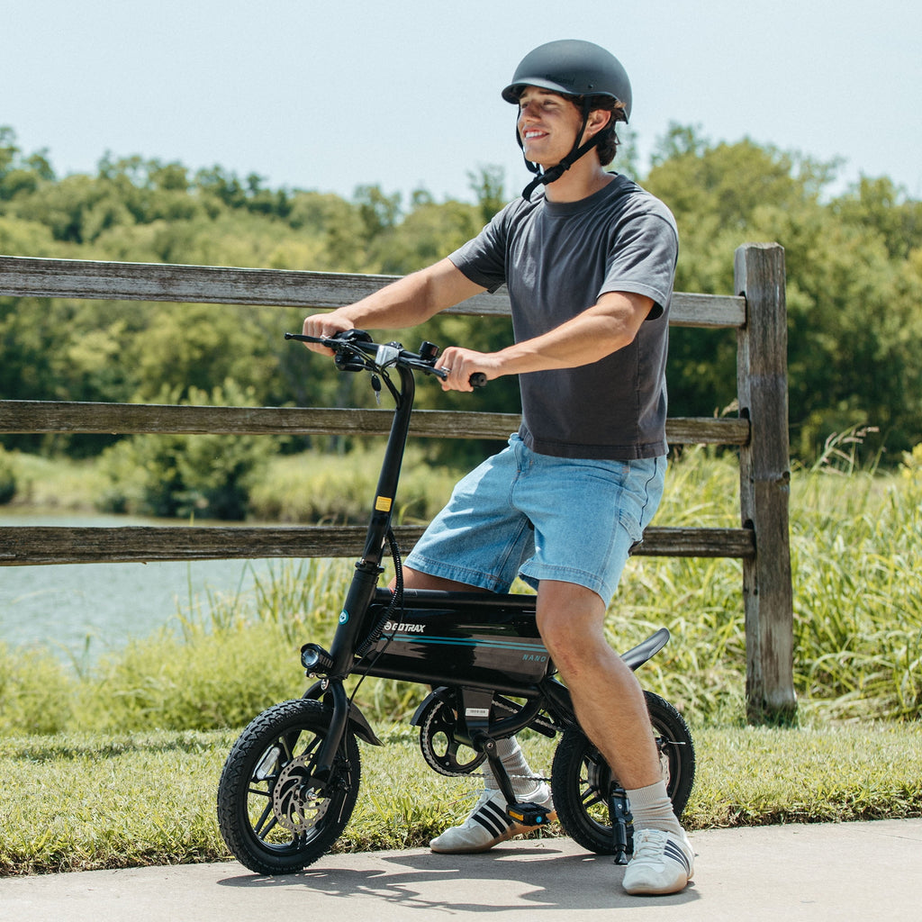 Gotrax Nano 14 Folding Adult Electric Bike,15.5mph 36V 350W Peak Foldable City Bike With LED Light,White
