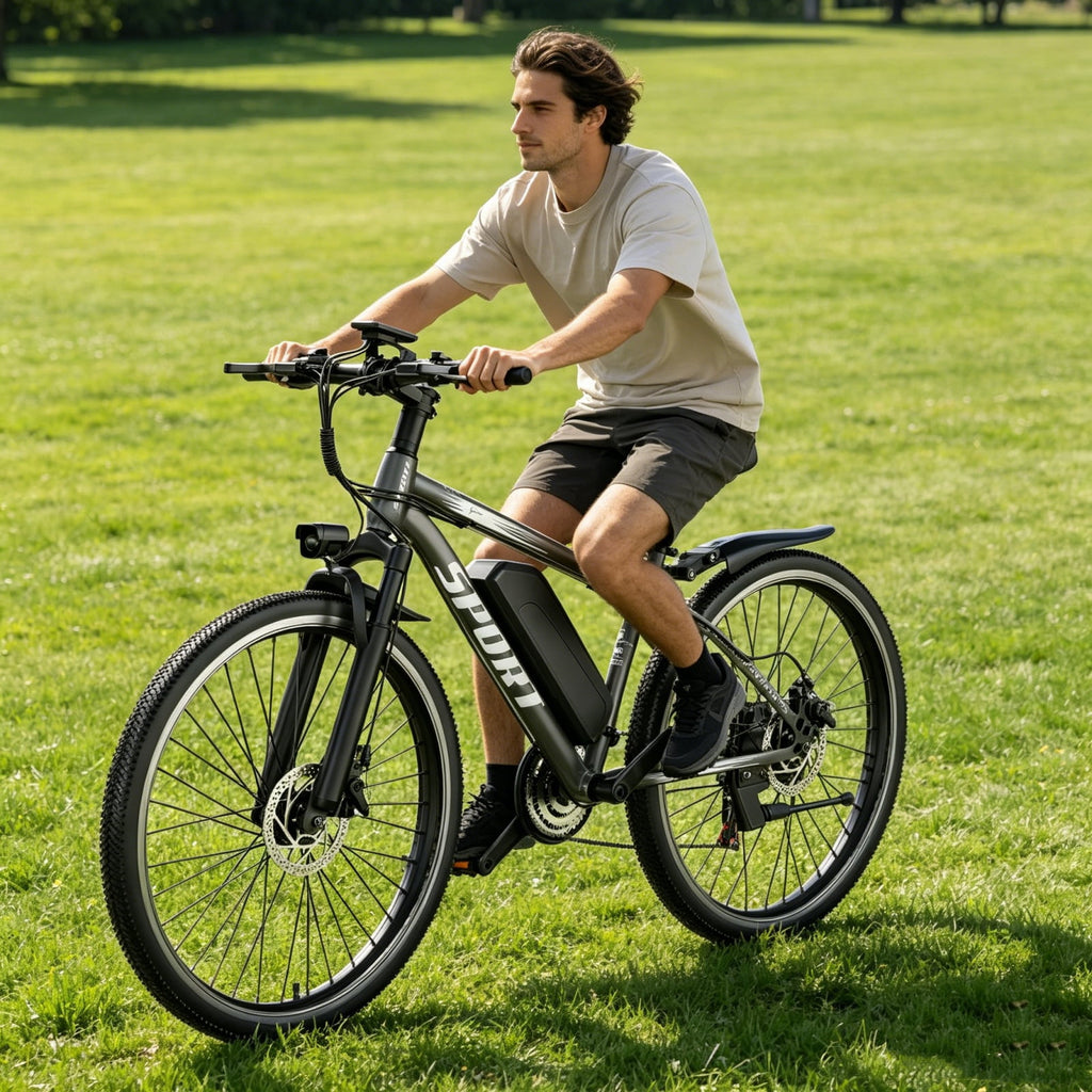 1200W Adult Electric Mountain Bike, 48V 10A Removable Battery-65 Miles, 26 Professional Shock Absorbing Tires,30MPH Off-Road Motorcycle,7 Speed Ebike,UL2849