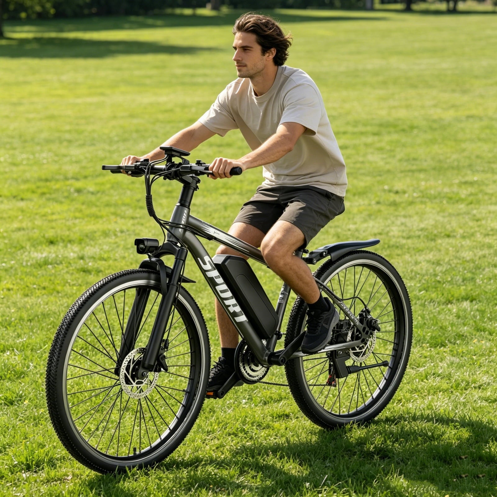 1200W Adult Electric Mountain Bike, 48V 10A Removable Battery-65 Miles, 26 Professional Shock Absorbing Tires,30MPH Off-Road Motorcycle,7 Speed Ebike,UL2849