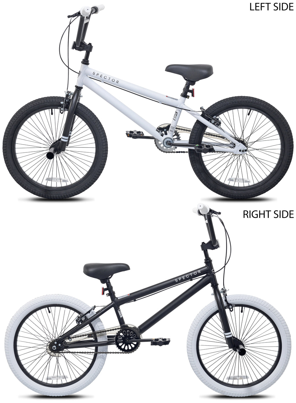 20 Kent Bicycles Spector BMX Bicycle, Fits Rider 4'2 - 5', Black/White, Child/Tween/Teen, Unisex