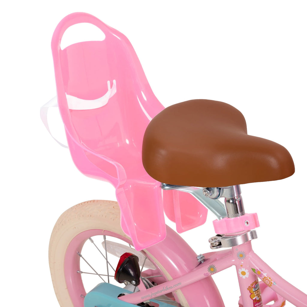 JOYSTAR Little Daisy 14 Inch Kids Bike for 3 4 5 Years Girls with Handbrake Children Princess Bicycle with Training Wheels Basket Streamer Toddler Cycle Bikes Blue