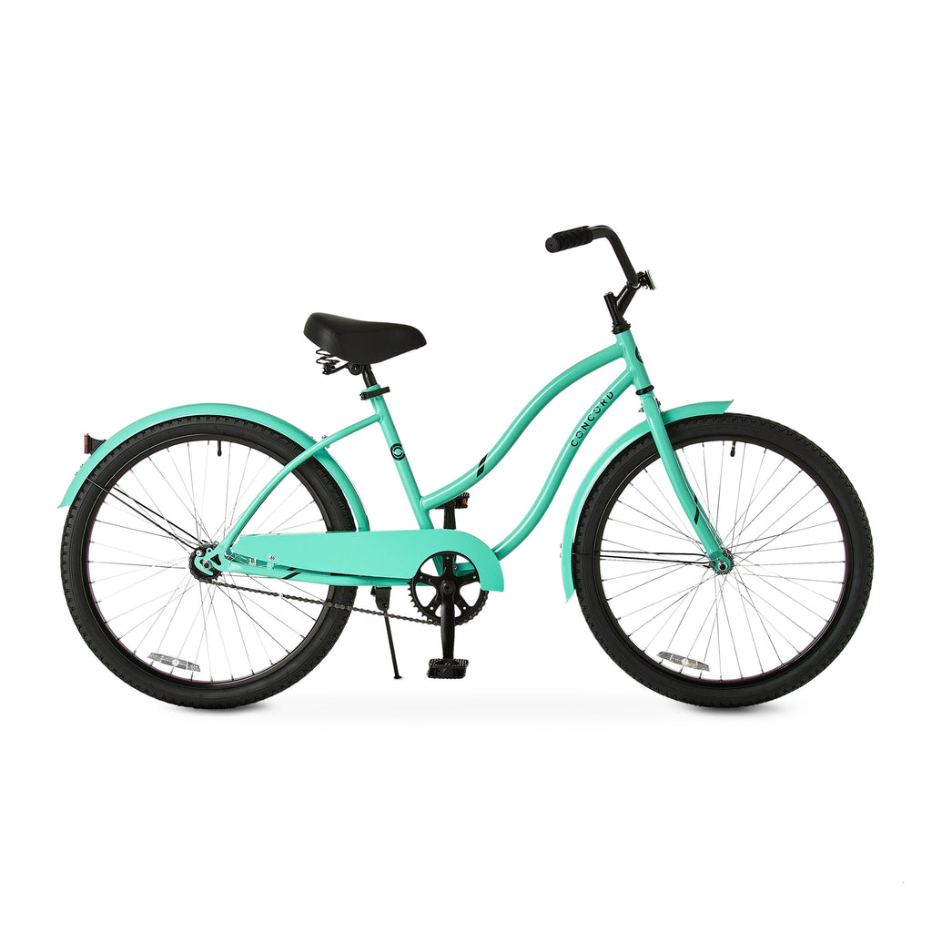 Concord 24 Pacifica Cruiser Bicycle, Fits Riders 4'6 - 5'6, Teen, Unisex, Sea Green