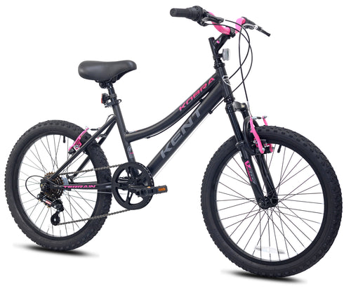 20 Kent Kobra Mountain Bicycle, Fits Rider 4'2 - 5', Black/Pink, Child, Unisex