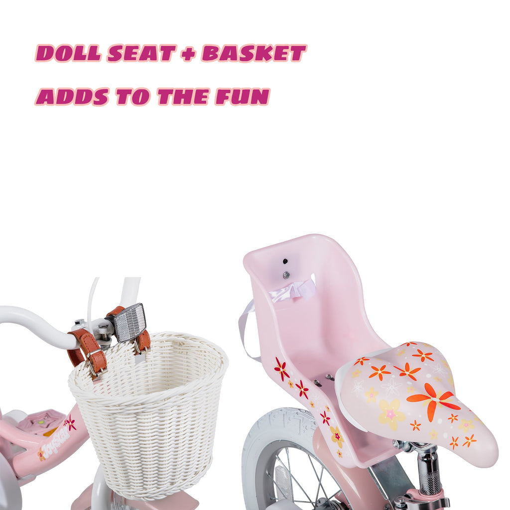 Joystar Unicorn 12inch Girls' Bike, Mint Purple
