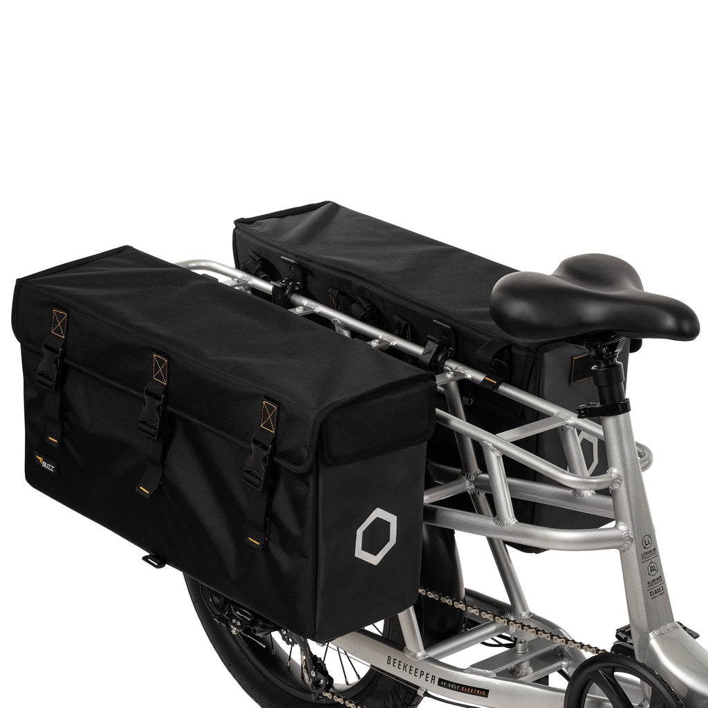 Buzz 24 Beekeeper 48V Electric Cargo Bike, Fits Riders 60+, Silver, Adult, Unisex