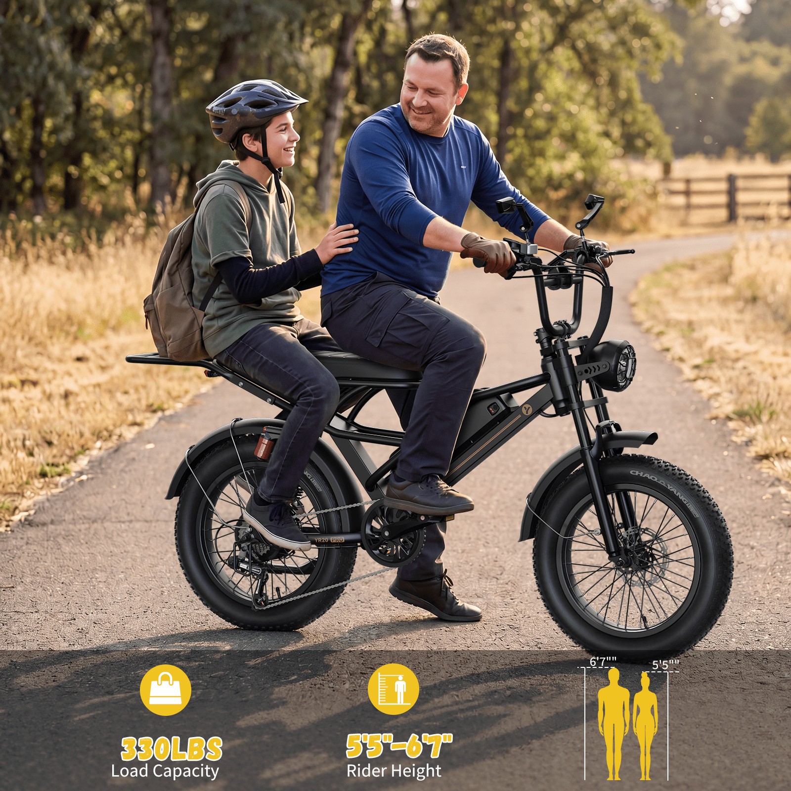 Jasion YR16 Electric Bike for Adults, 500W Motor 48V 12.5AH Removable Battery E-Mountain Bike, 16 Fat Tire Off-Road Electric Dirt Bike, 55 Miles Ebike for Teens, UL2849
