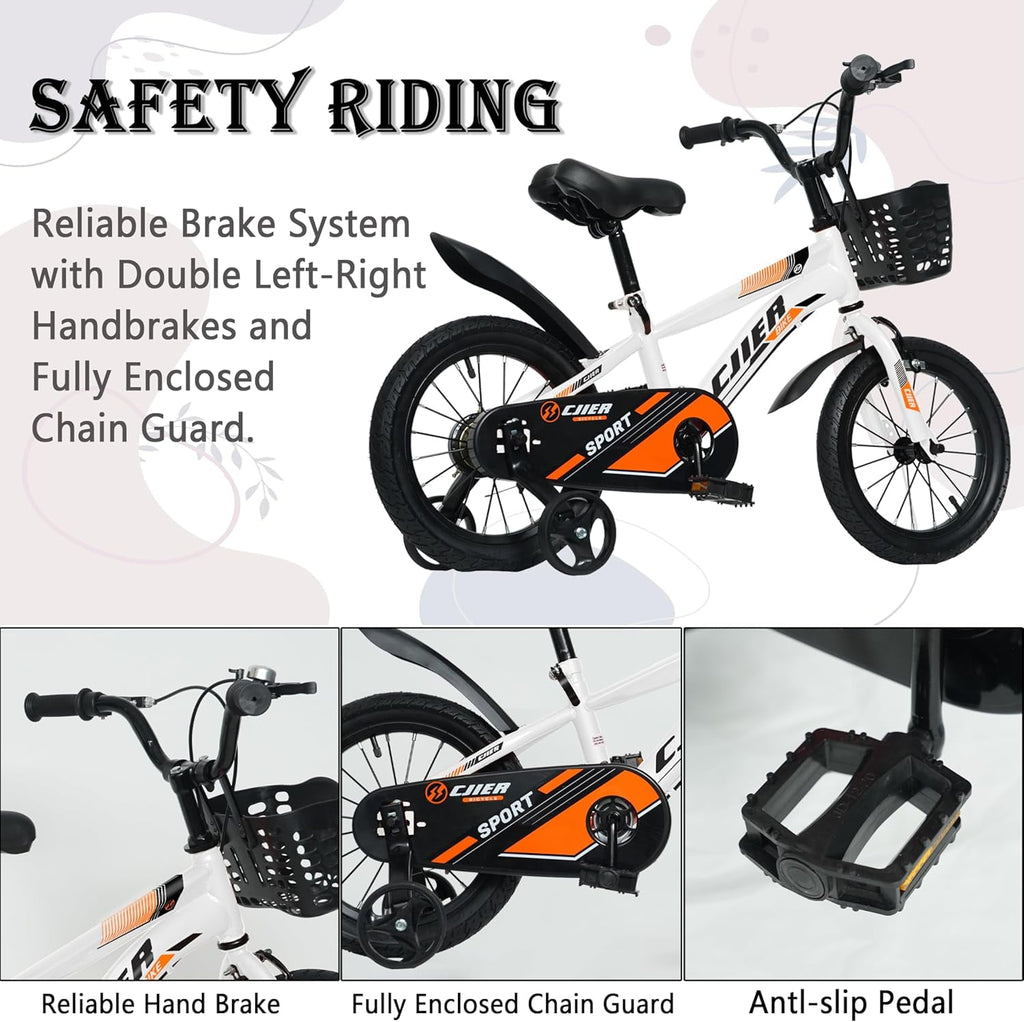 14 Kids Bikes for Girls and Boys, DEYGIA Kids' Bicycles with Training Wheels, Ages 3-5 Years