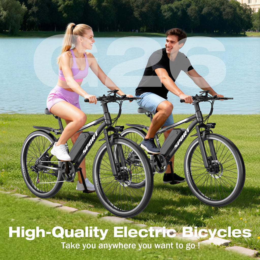 1200W Adult Electric Mountain Bike, 48V 10A Removable Battery-65 Miles, 26 Professional Shock Absorbing Tires,30MPH Off-Road Motorcycle,7 Speed Ebike,UL2849