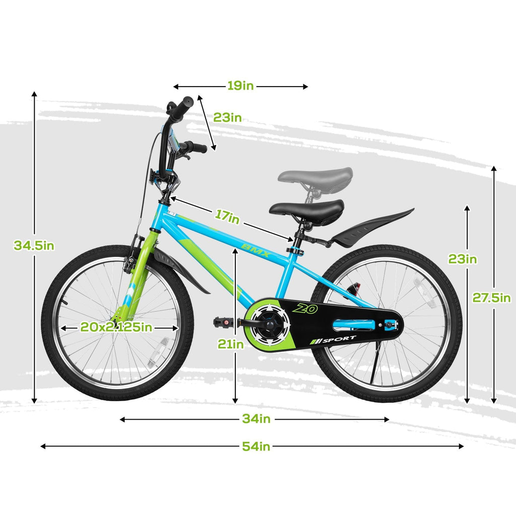 Hykolity Kids Bikes, 16 Inch BMX Style Boy's Bicycle Ages 4-6 Years Old, Kids Bicycle for Boys Girls with Training Wheels, Adjustable Seat, Front and Rear Fender, Black