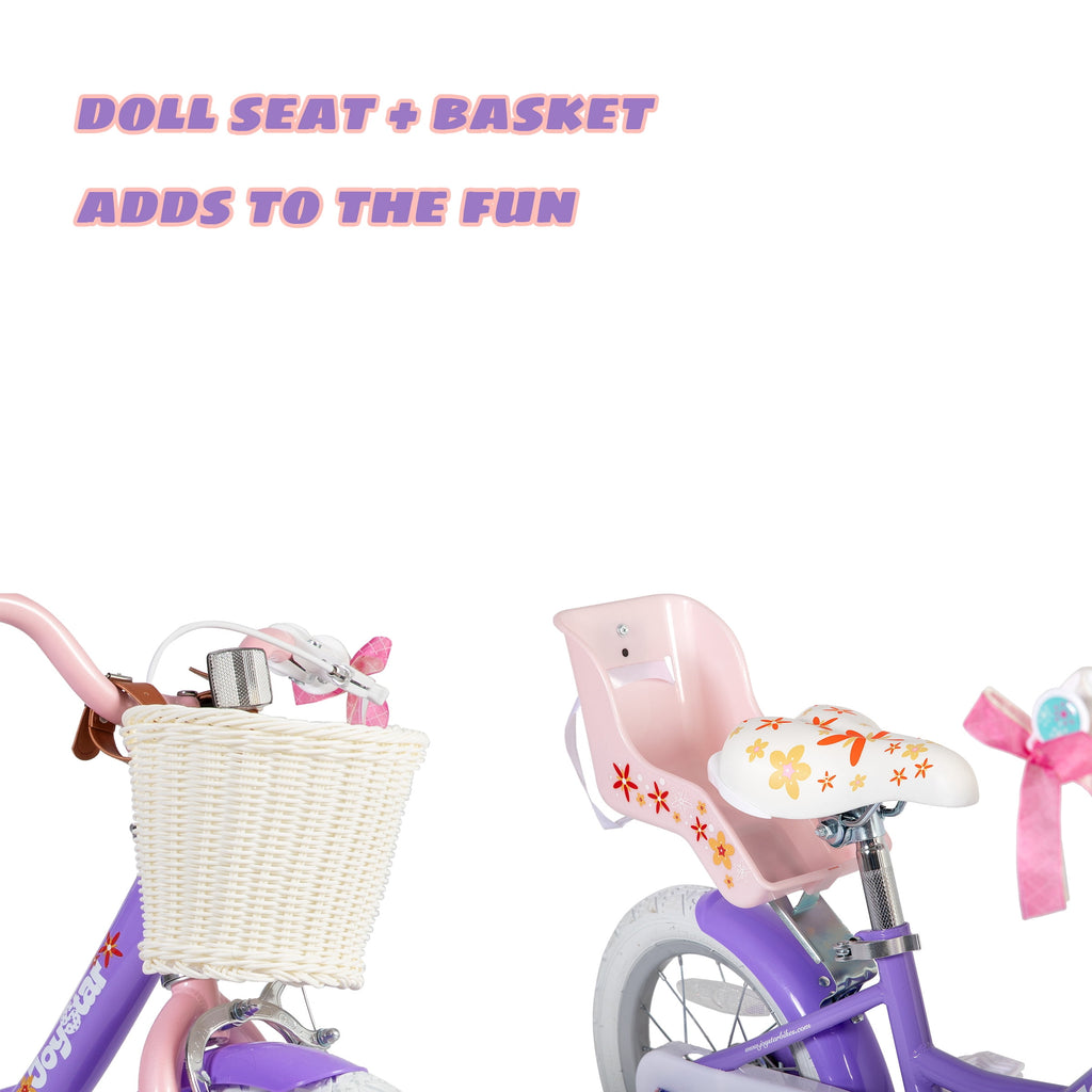 Joystar Unicorn 12inch Girls' Bike, Mint Purple