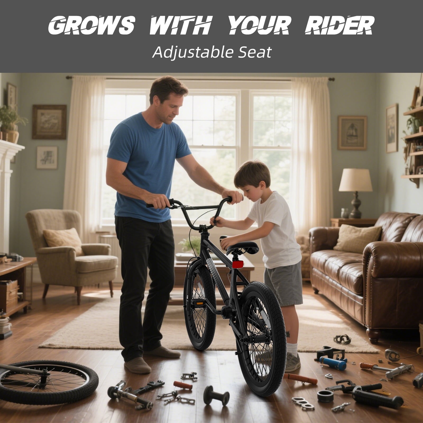 Korimefa Freestyle BMX Bikes, 18 inch Kids Bicycles for 7-12 Years Old Boys Child Tween Teen, with Aluminum Alloy U-Brake, Rear R-Brake, Hand Brake Levers & Front Rear Pedals, White