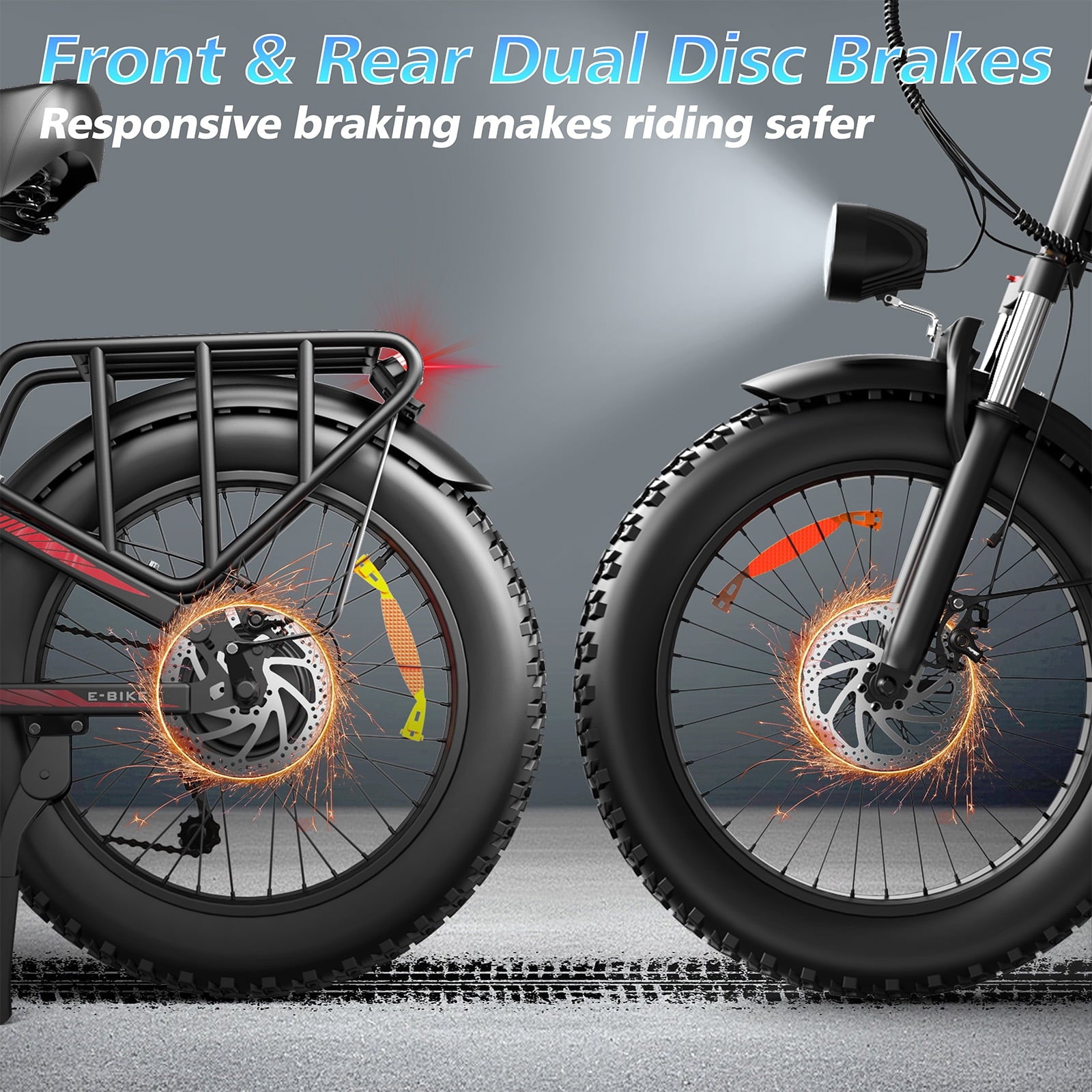 GugoIs 1500W Peak Electric Bike, 20 x 4.0 Fat Tire Electric Mountain Bike, 48V 20Ah Battery Folding Ebike with Rear Rack, 7 Speed E-Bicycle, Lockable Suspension Fork, off-road UL2849