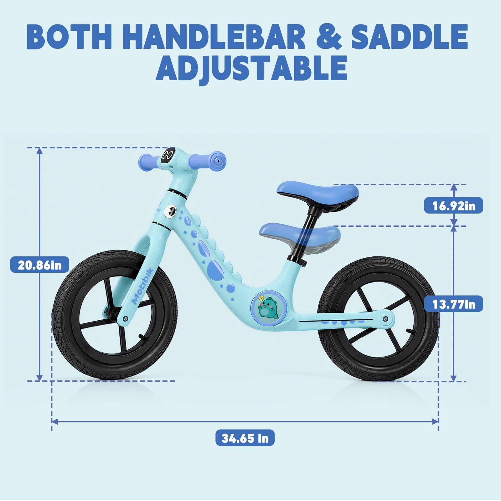WLRETMCI 12 Kids Balance Bike, Glass Fiber Lightweight Toddler Bicycle for 2-5 Years Boys Girls, Pink