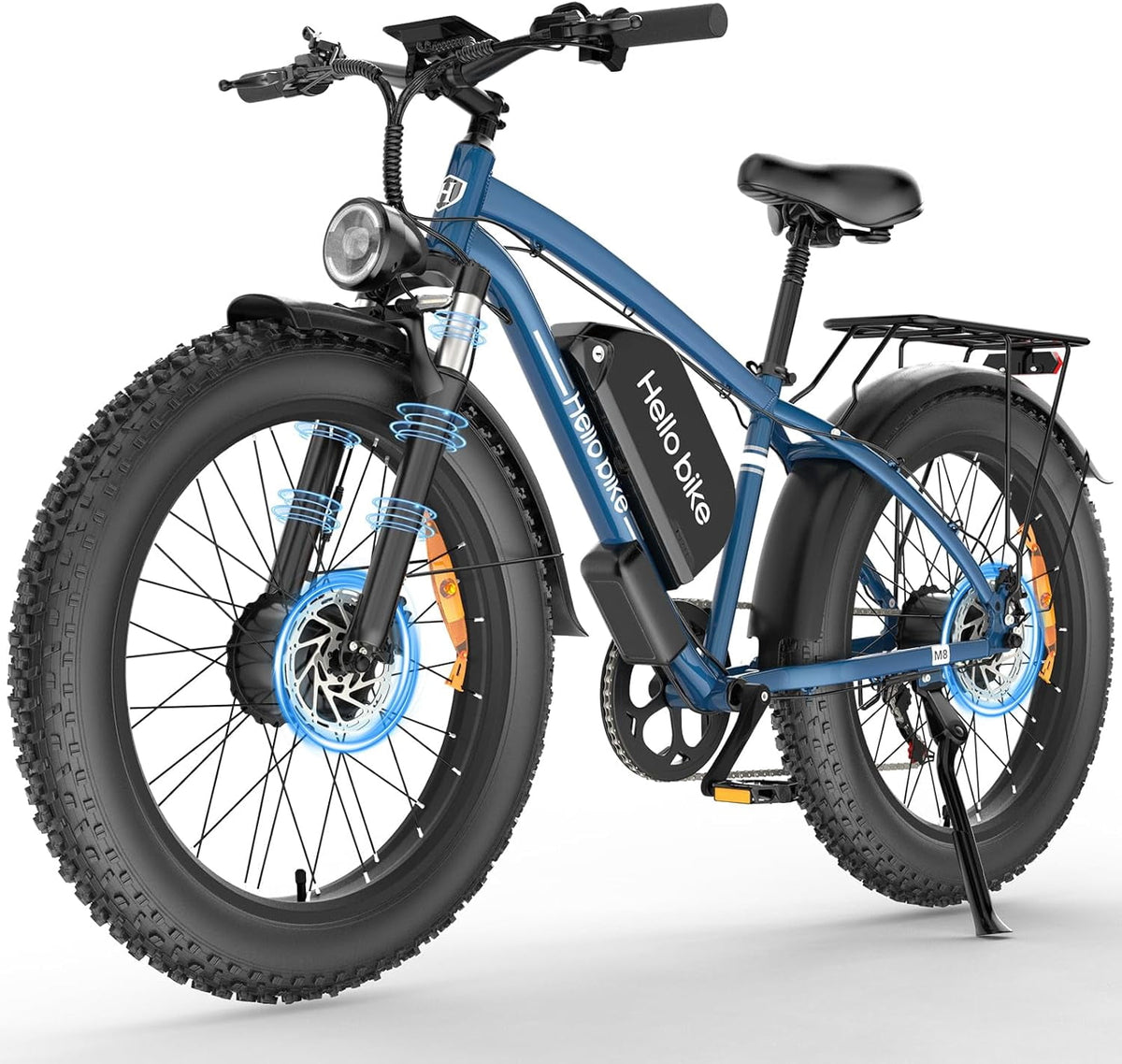 5000W Electric Bike for Adults, 52V 25Ah Max 45 mph 100 Miles, 26 Fat Tires City Commuting Ebike 7 Speed for Off-Road Mountain Riding UL 2849