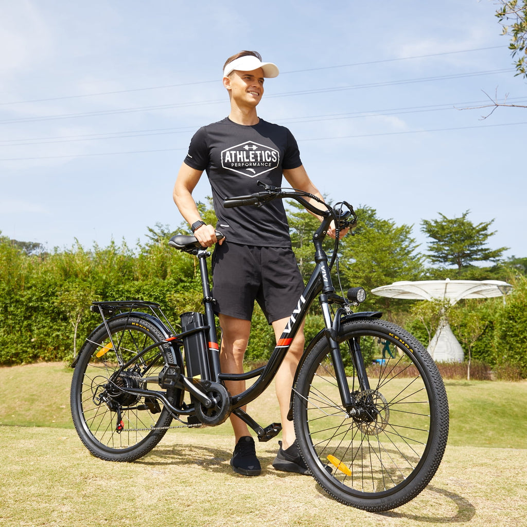 Vivi 26'' Electric Bike for Adults 500W Electric Bike with 48V Removable Battery, Electric Commuter Cruiser Bike 19.8MPH City Electric Bike with Cruise Control, UL2849 Certified