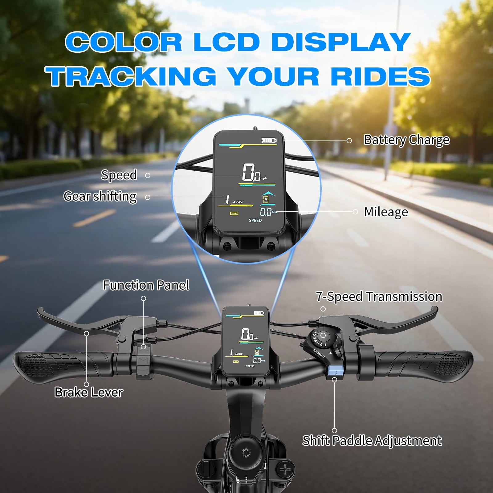 1200W Adult Electric Mountain Bike, 48V 10A Removable Battery-65 Miles, 26 Professional Shock Absorbing Tires,30MPH Off-Road Motorcycle,7 Speed Ebike,UL2849