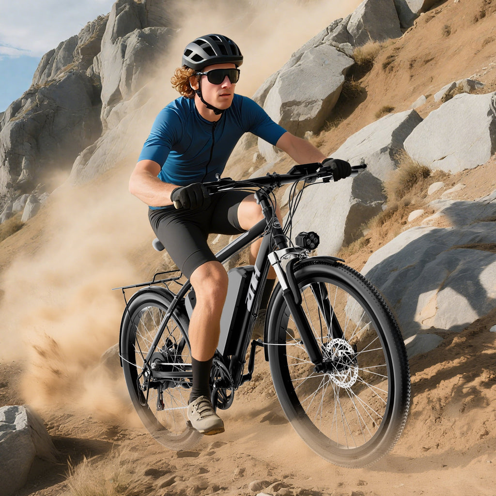ZNH 1000w Peak Electric Bike for Adults – Electric Mountain Bike w 52V 13Ah Removable Battery ,26 off-road Ebike, Shimano 21-Speed, UL 2849，Black