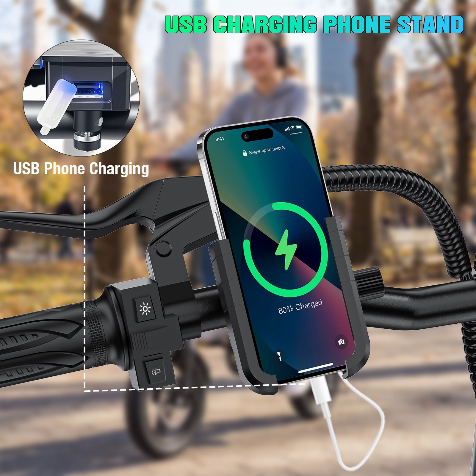 14 Inch Folding Electric Bicycle, 400W Adult Electric Bicycle, 48V 10.4Ah,Top Speed 19.9 Mph, Dual Disc Brake Safety System, 3-Speed Riding, Front Fork With Shock Absorption, Black