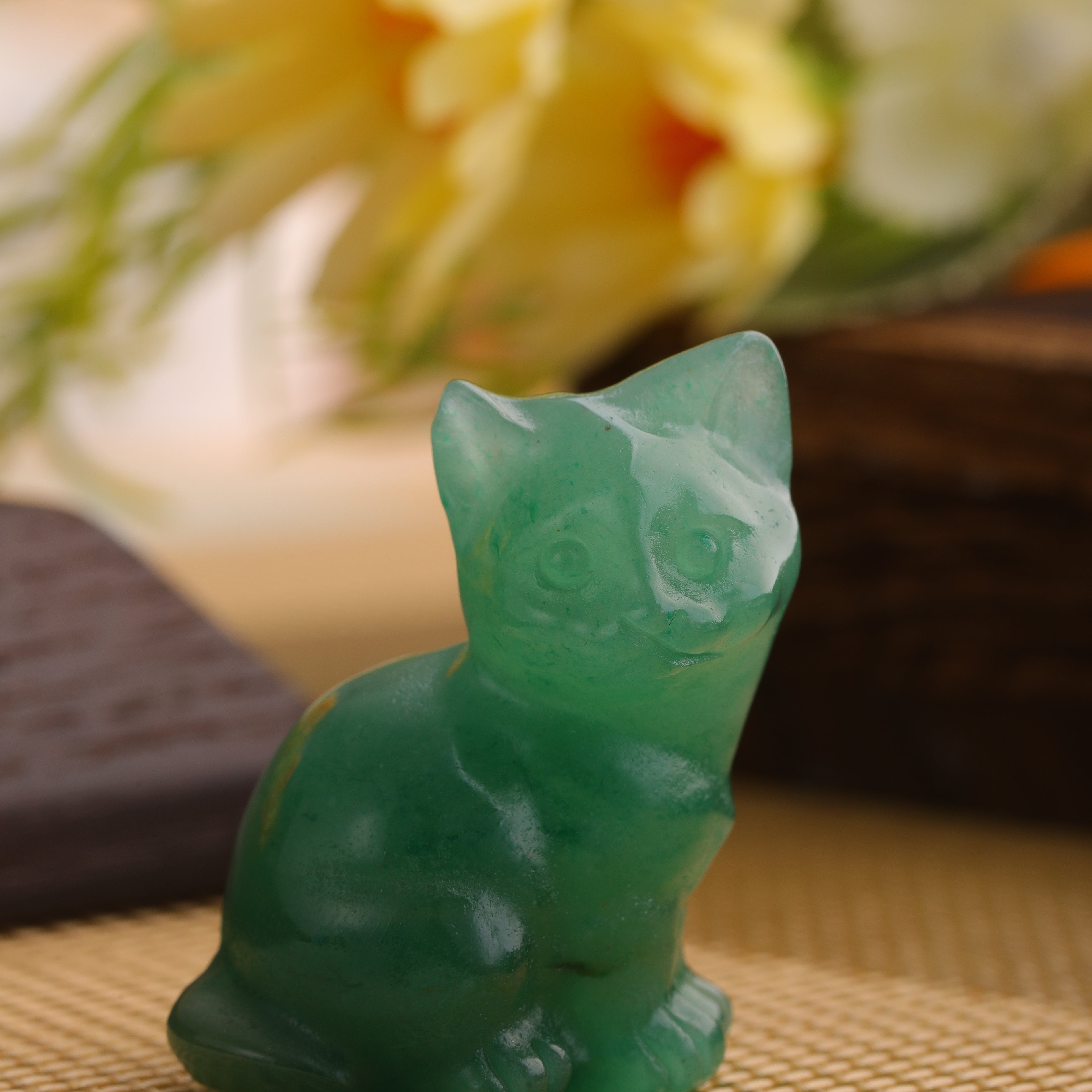 Cute Kitten Statues for Kitten Lovers and Collectibles,Cat Crystal Figurines