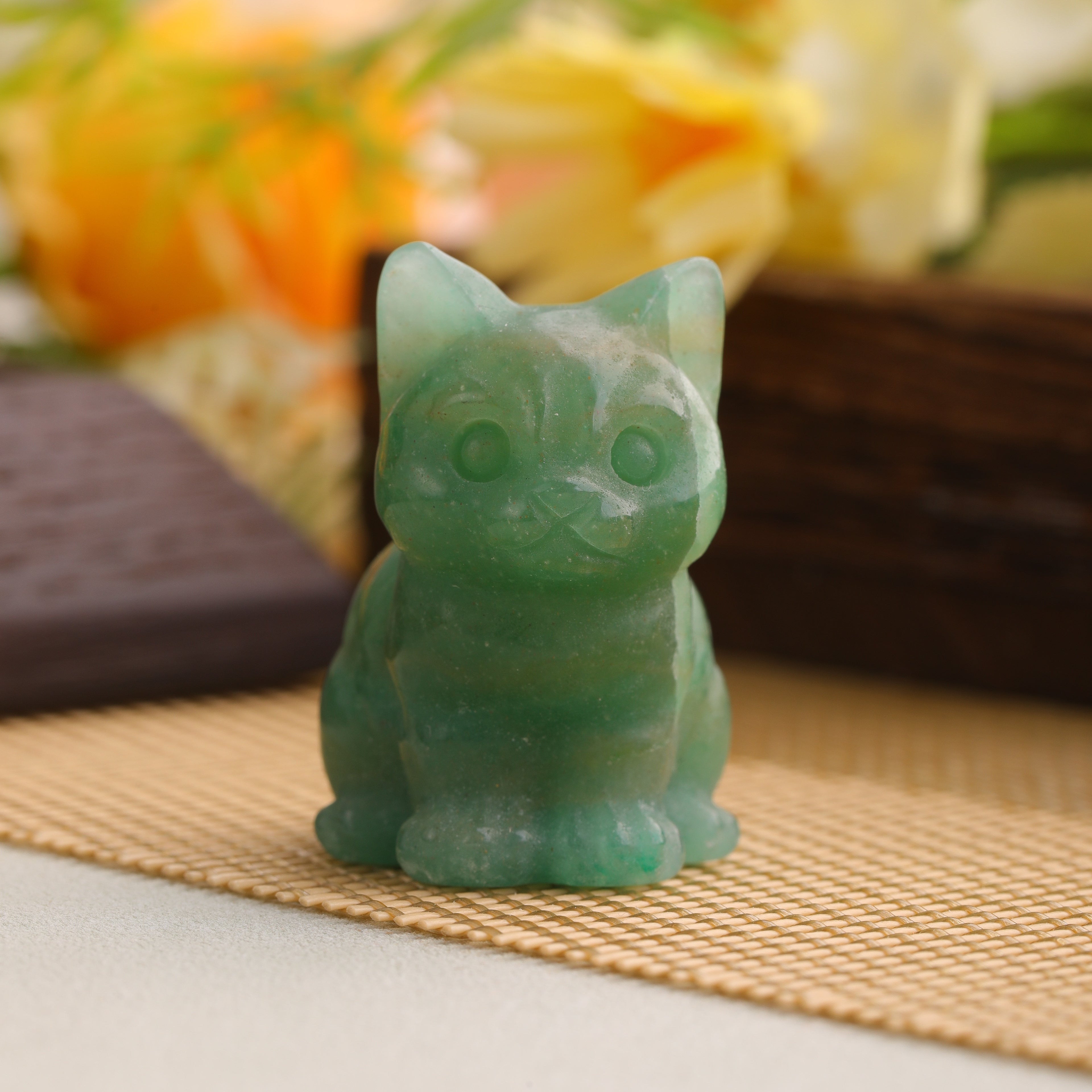 Cute Kitten Statues for Kitten Lovers and Collectibles,Cat Crystal Figurines