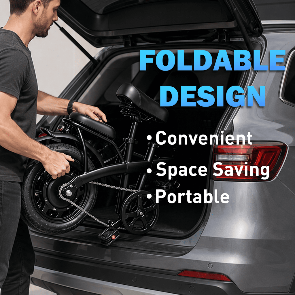 14 Folding Electric Bicycles with 500W Peak Motor,35 Miles 20MPH 432WH Integrated Battery ,Ebike for Adults with Basket,UL2849