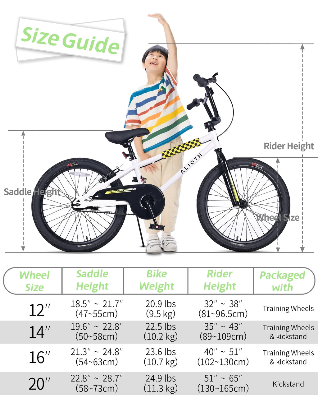 Vollsch BMX Style Kids Bike for 2-8 Years Old Boys Girls 16 Inches Toddlers Bicycle with Coaster Brake Training Wheels, Black