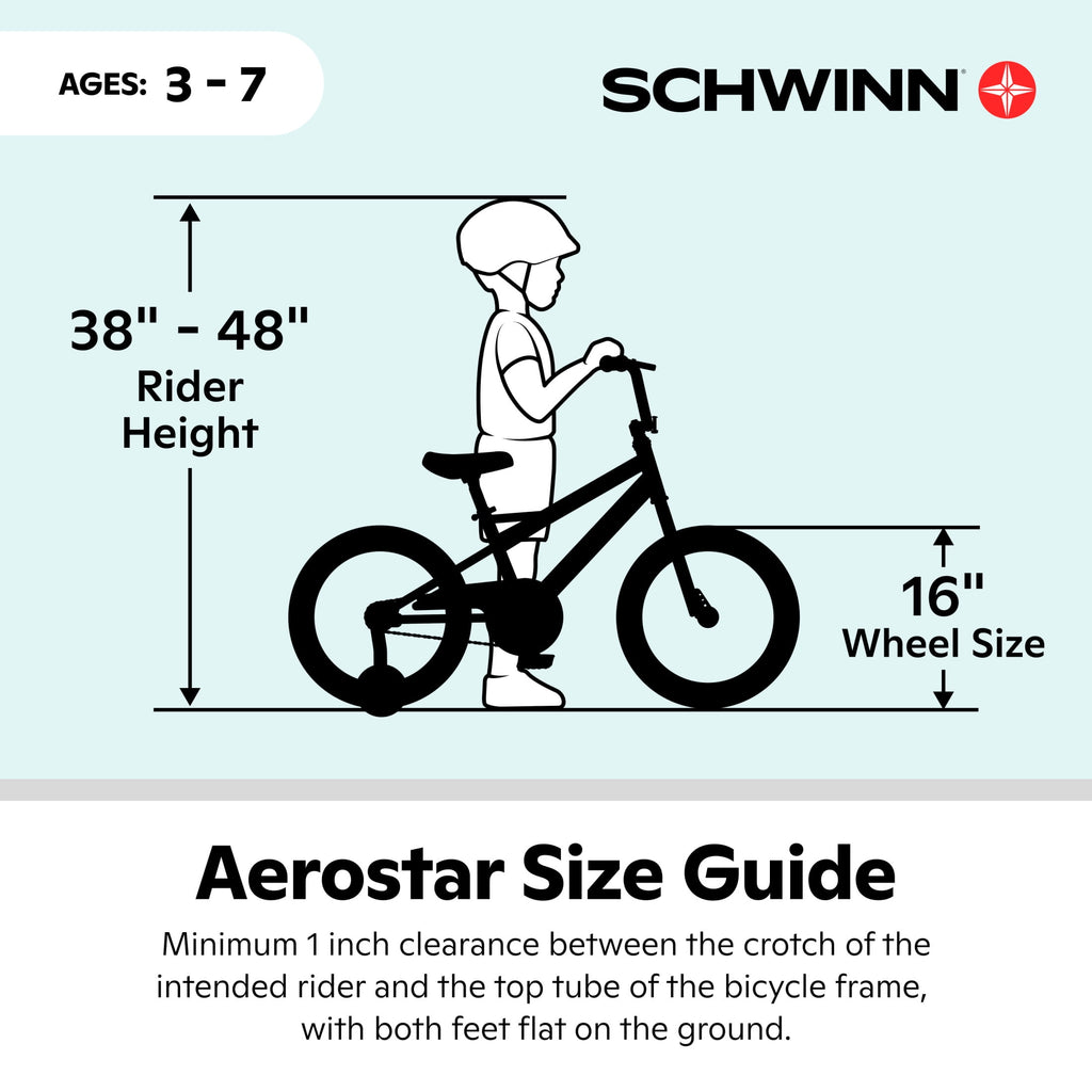 Schwinn Aerostar 16-in. Children's Bike, Ages 3-7 Years, Green Bicycle