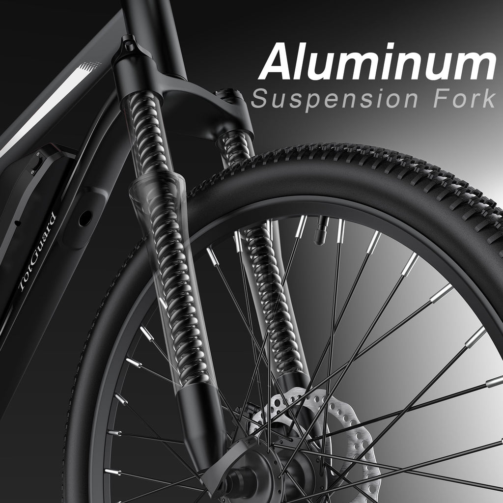 TotGuard Electric Bike for Adults, 26 Ebike 350W Adult Electric Bicycles, Electric Mountain Bike with 36V 10.4Ah Battery, Suspension Fork, Shimano 21 Speed Gears