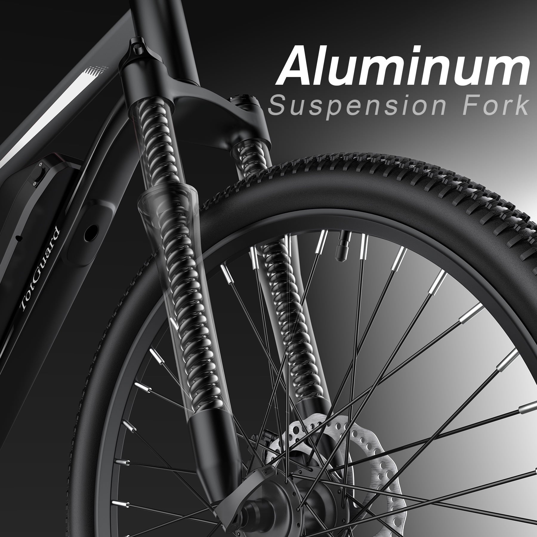 TotGuard Electric Bike for Adults, 26 Ebike 350W Adult Electric Bicycles, Electric Mountain Bike with 36V 10.4Ah Battery, Suspension Fork, Shimano 21 Speed Gears