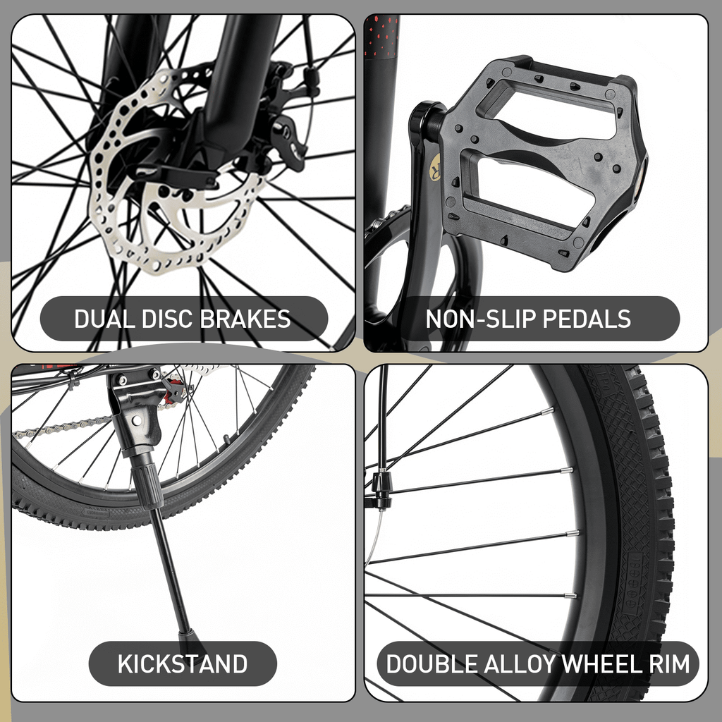 OwnGold 14IN Folding Electric Bicycles for Adults Teens with Basket,500W Peak Motor Up to 20 mph Range 30 Miles,36V 12Ah Removable Battery,Commuter/Shopping Mini Ebike,UL 2849