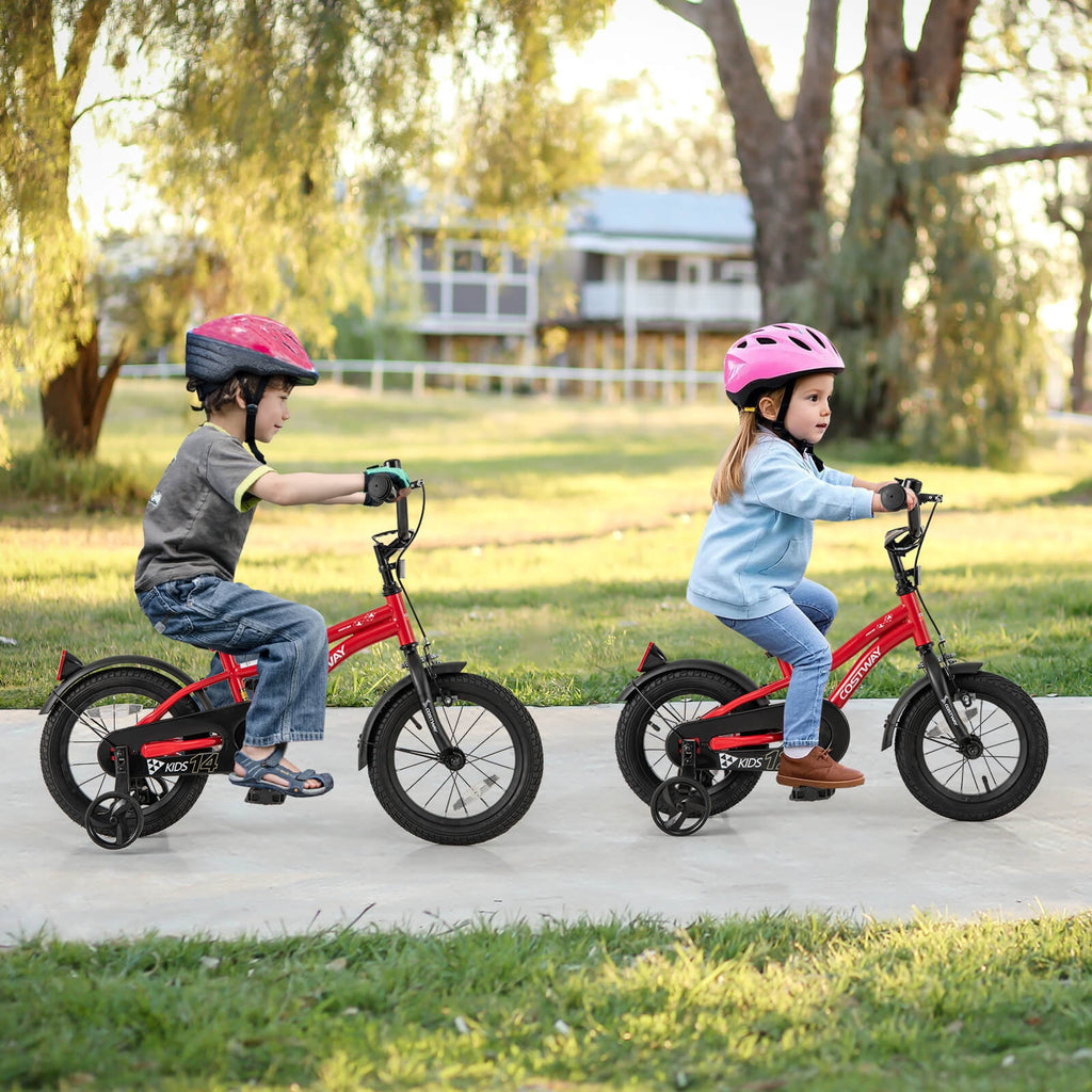 Costway 12 Kids Bike for 3-4 Years Old Boys & Girls with Adjustable Seat Handbrake Reflectors Blue