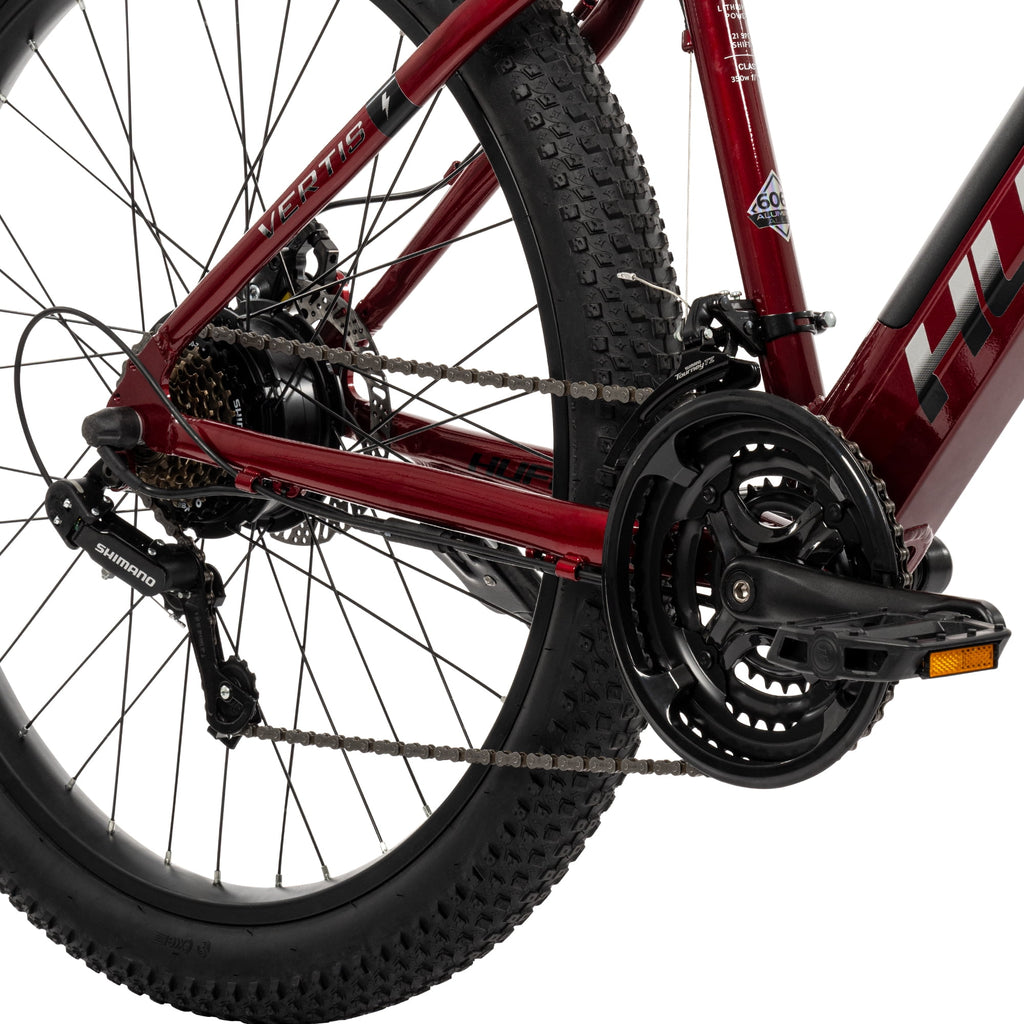 Huffy 27.5 Vertis 36V Electric Mountain Bike, Fits Riders 60+, Gray, Adult, Unisex