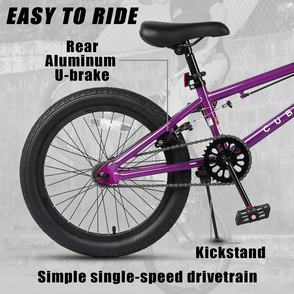 cubsala 18 in Freestyle BMX Kids Bike for Age 5-8 Years Old Boys Girls,Blue